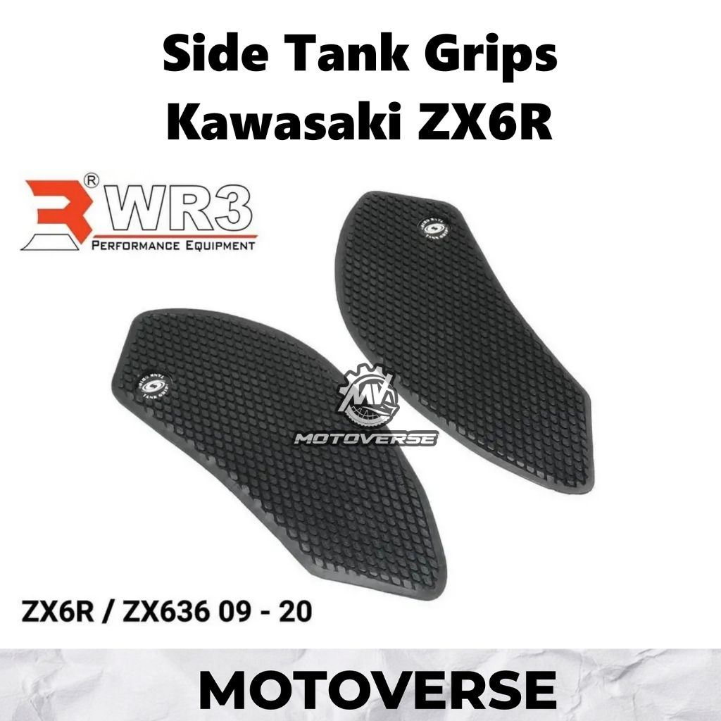 Tank Grip Samping ZX6R WR3 Side Grip Kawasaki ZX-6 Tank Pad Gripster Tankpad Tankgrip ZX 6R