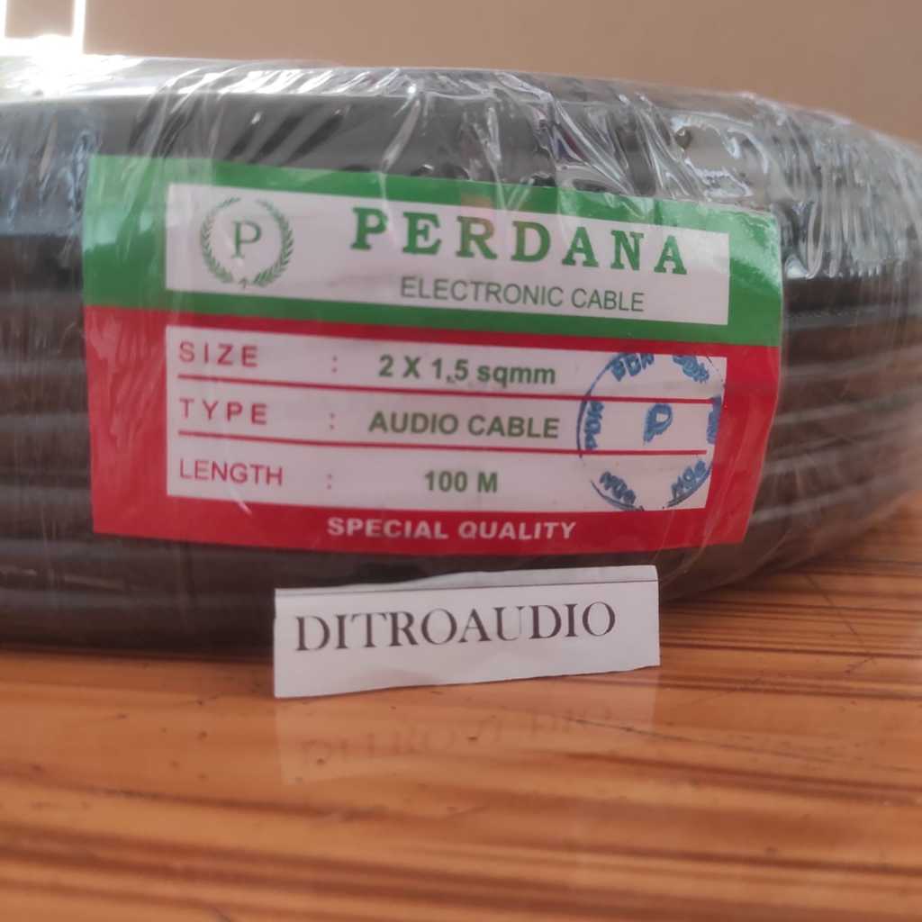 PERDANA kabel listrik serabut NYYHY hitam 2 x 1,5 2x1,5mm Perdana Per meter kabel NYYHY