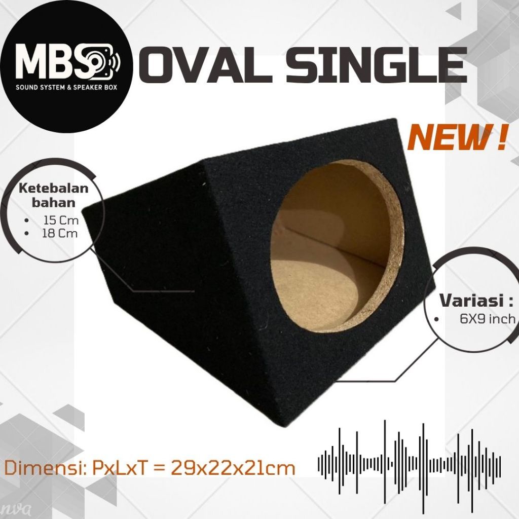 MBSound Box speaker oval singel & Dobel 6x9" in inci inches woofer subwoofer Bass empuk bahan partik