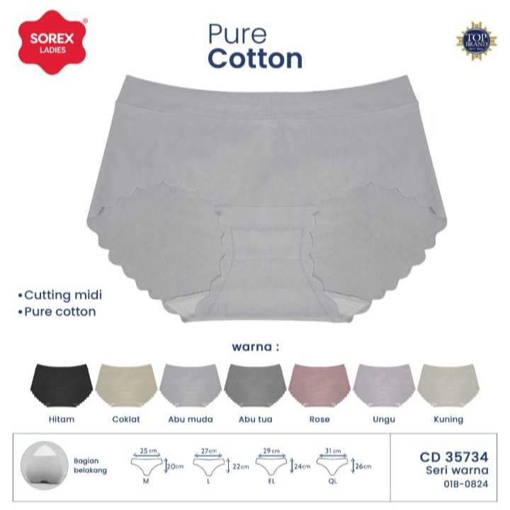 Sorex 35734 CD Celana Dalam Wanita Seamless Pure Cotton |