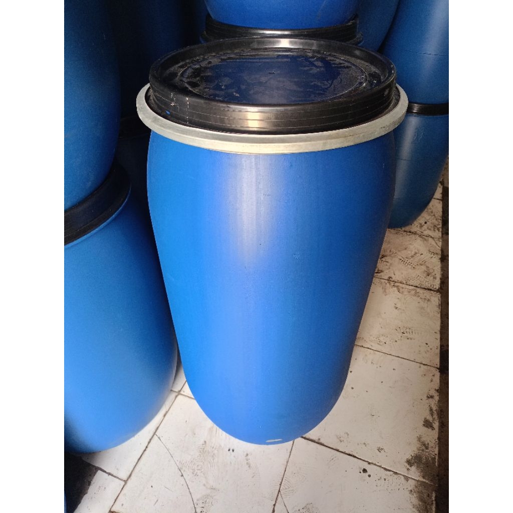 tong permentasi/drum plastik ukuran 150liter BARU FULL SET Klem