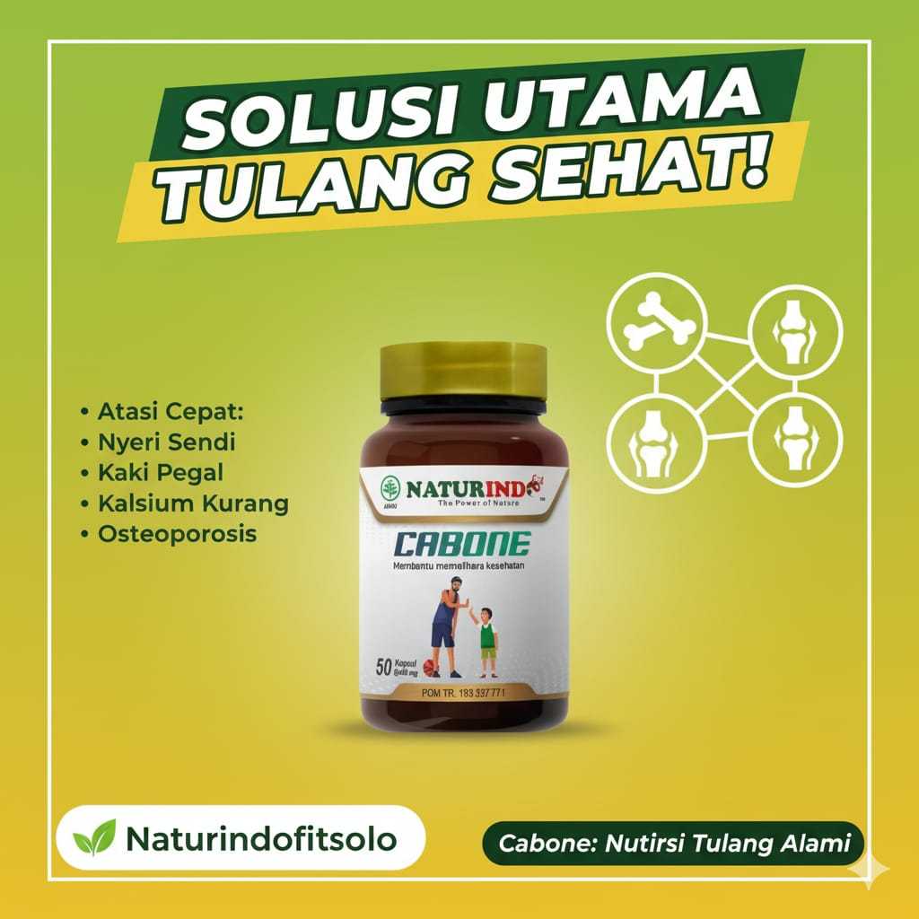 Cabone Suplemen Kalsium Tulang Obat Herbal Sakit Gigi Gusi Bengkak Osteoporosis Hormon Pertumbuhan