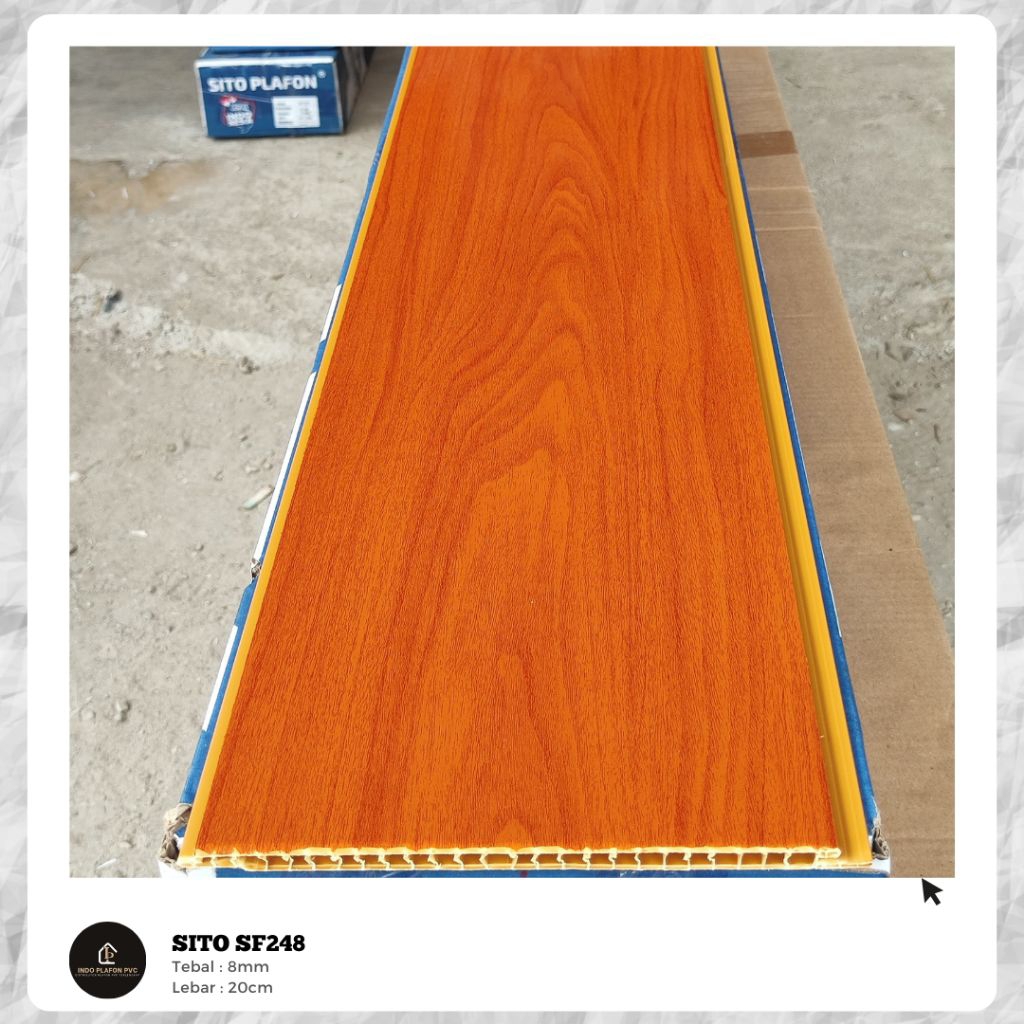 Plafon PVC Serat Kayu Glossy SITO SF248 (Perlembar)