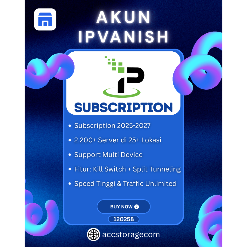 Akun IPVanish VPN | Langganan 2025-2027 | Cross-Platform | Premium