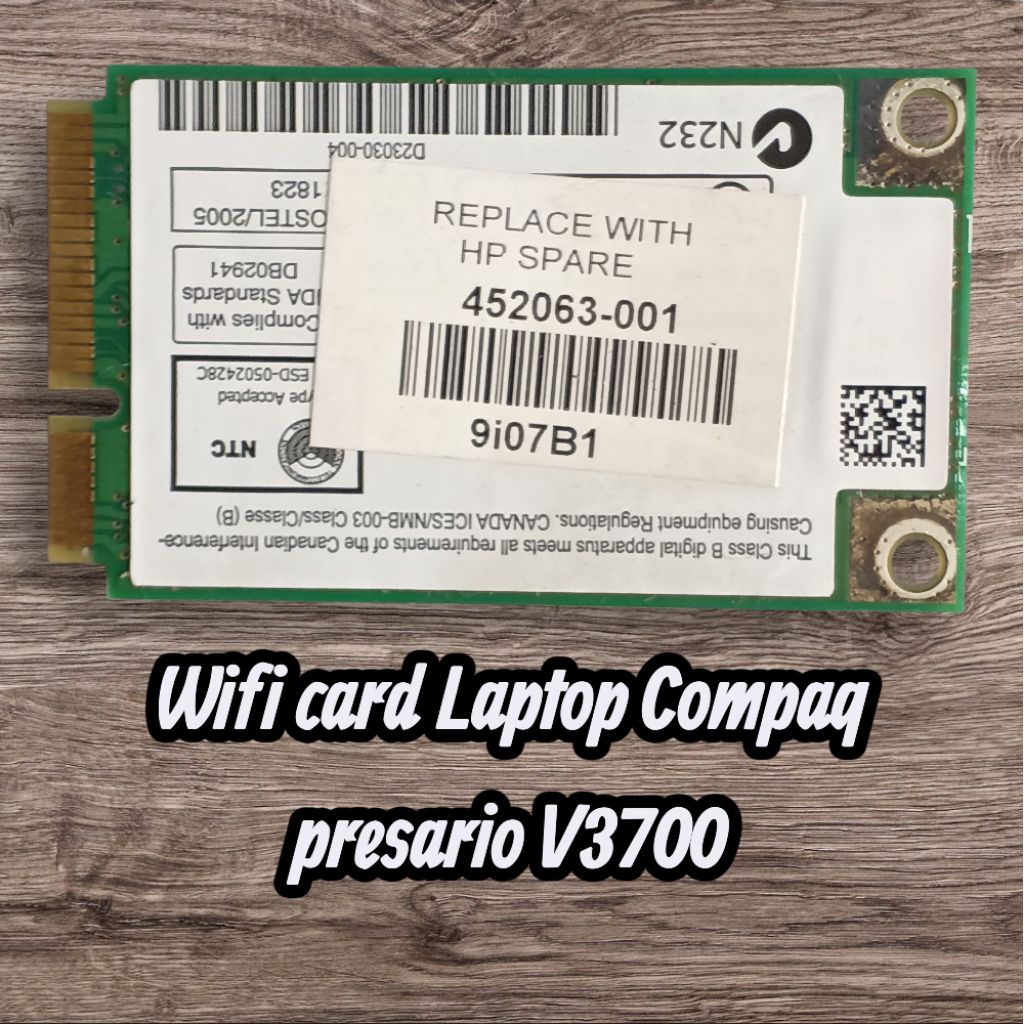 Wifi card Laptop Compaq presario V3700