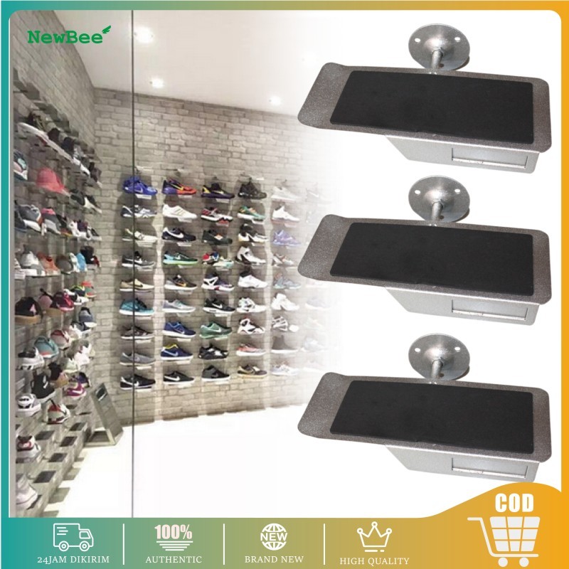 Display Rak Sepatu Dinding Display Sepatu Melayang Pajangan Dinding Sepatu With Label Harga Display 