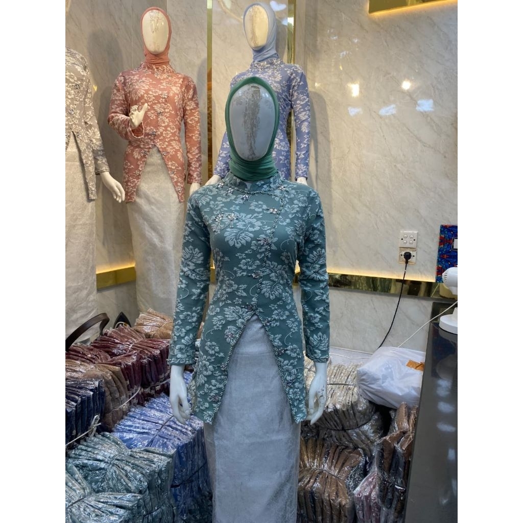 Kebaya Janggan Terbaru Modern || Set Kebaya Janggan dan Rok Songket