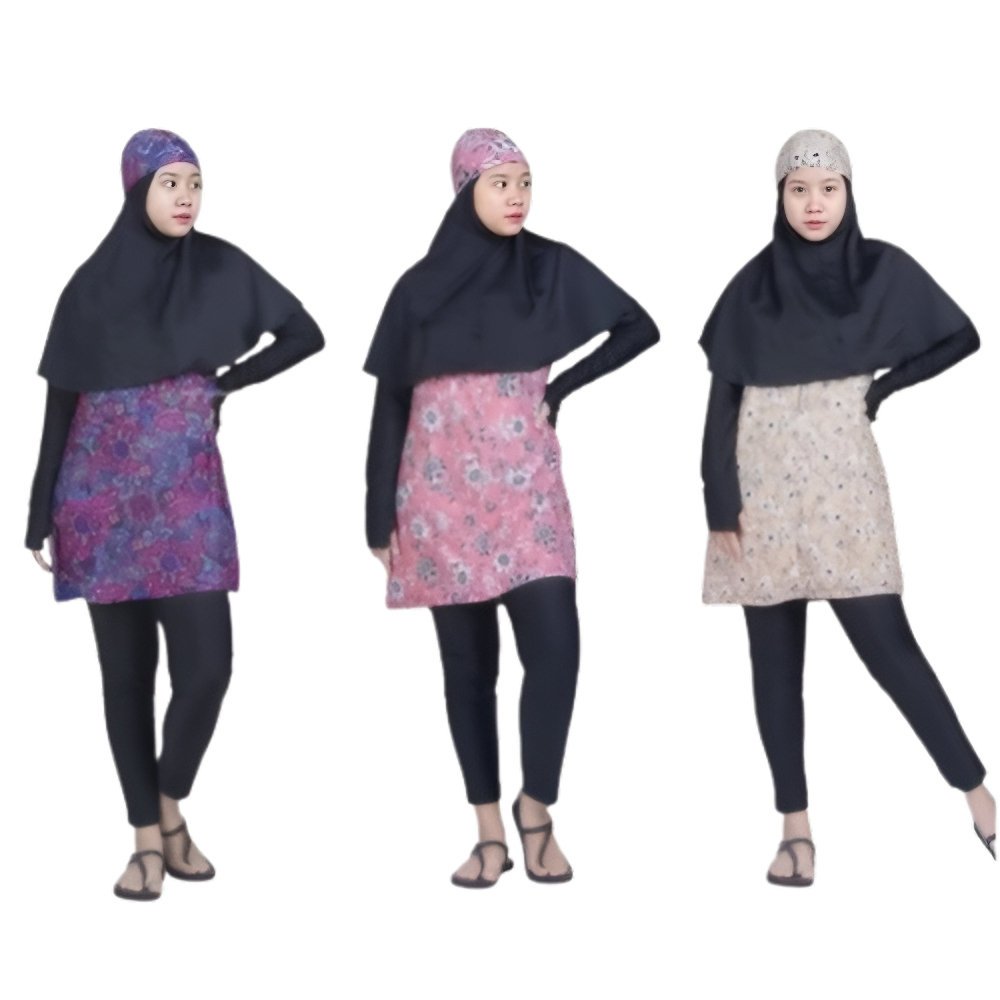 Sulbi Setelan Renang Wanita Muslim - Baju Renang Muslimah Syari - Baju Diving Wanita - SBDP
