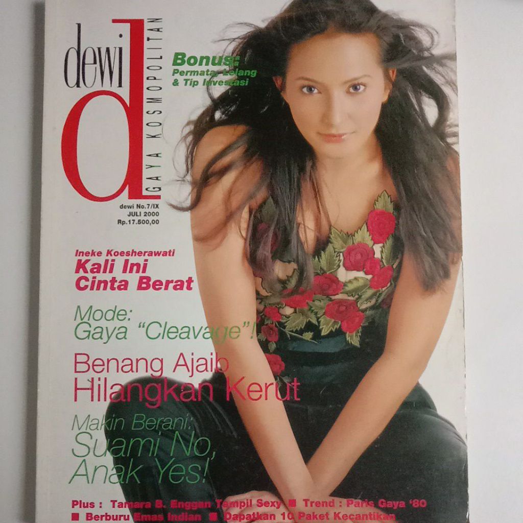 Majalah Dewi Tahun 2000 Cover Cantik Ineke Koesherawati (Gadis Sampul Berbakat'90)