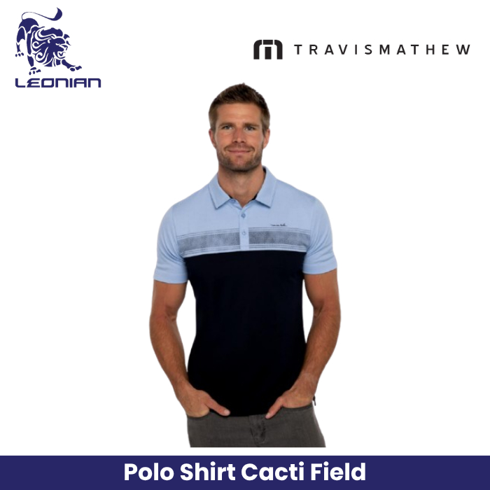 Travis Mathew Baju Golf Polo Shirt Cacti Field