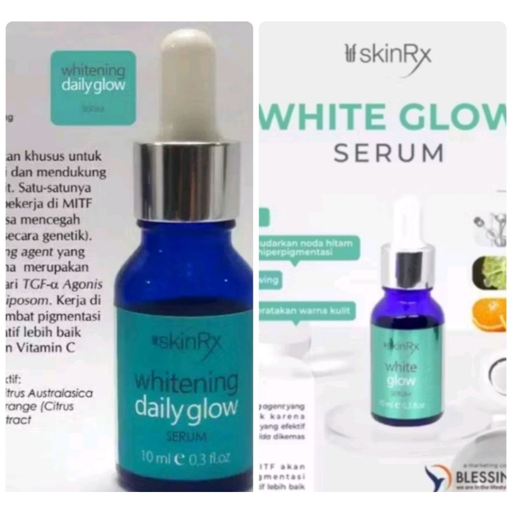 Skin rx Whitening daily glow serum kemasan baru