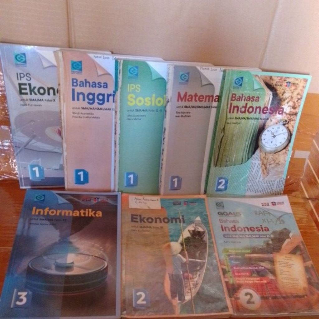 Paket Buku Grafindo Kurikulum Merdeka Untuk SMA/MA kelas 10,11,12 Bekas Original