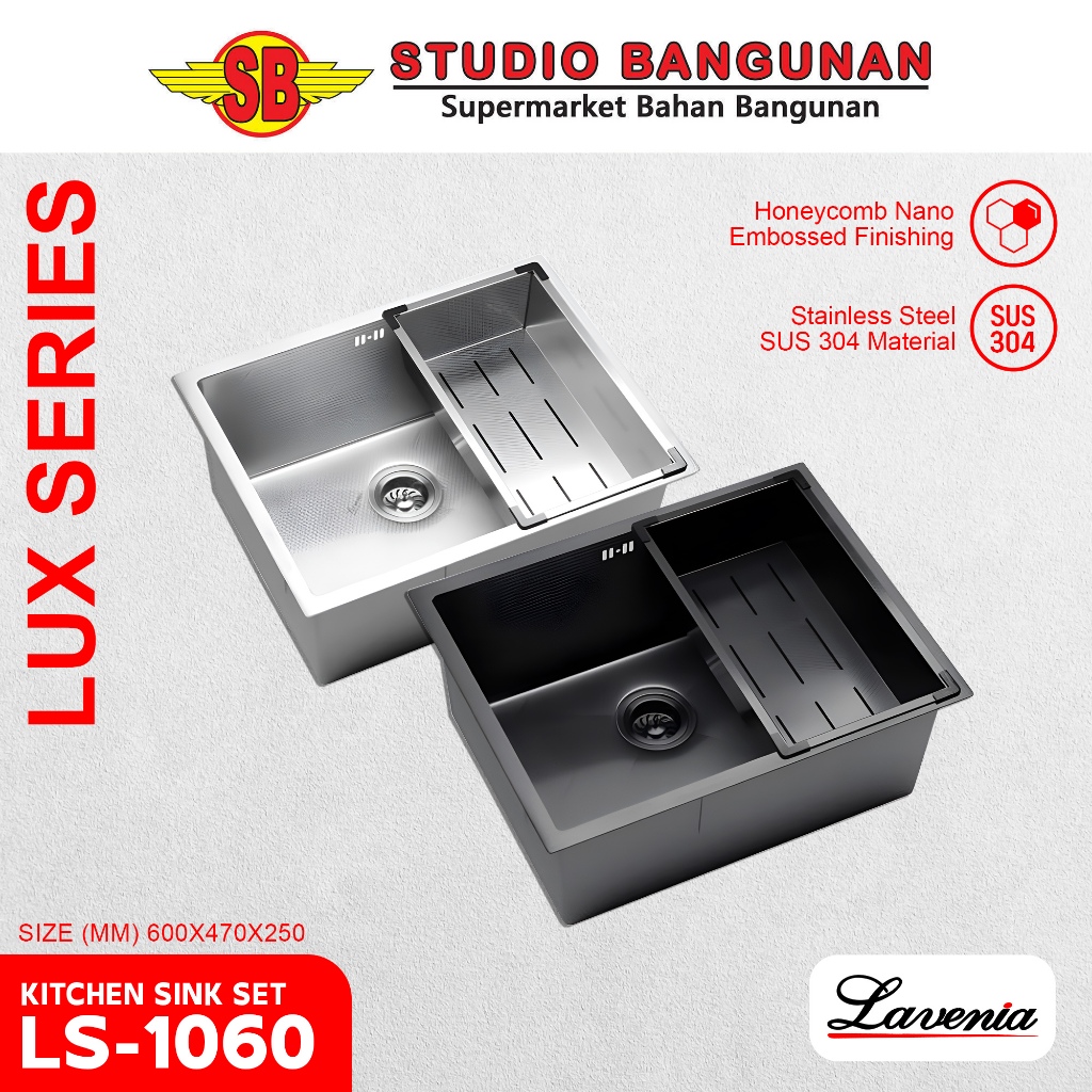 LAVENIA Kitchen Sink Set Stainless Steel SUS 304 LS-1060