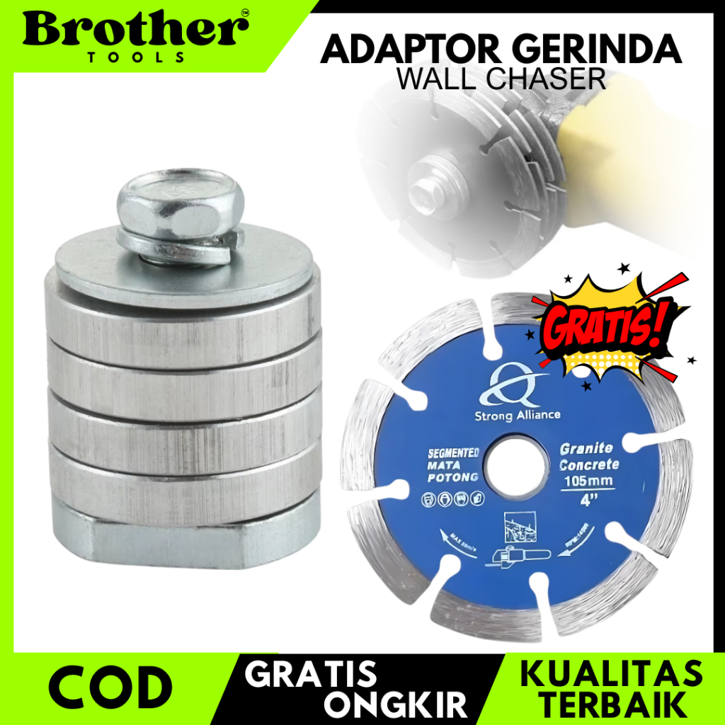 Set Promo Adaptor Mesin Gerinda Jadi Mesin BOR - Bobok Tembok Beton Ring Pengubah Gerinda