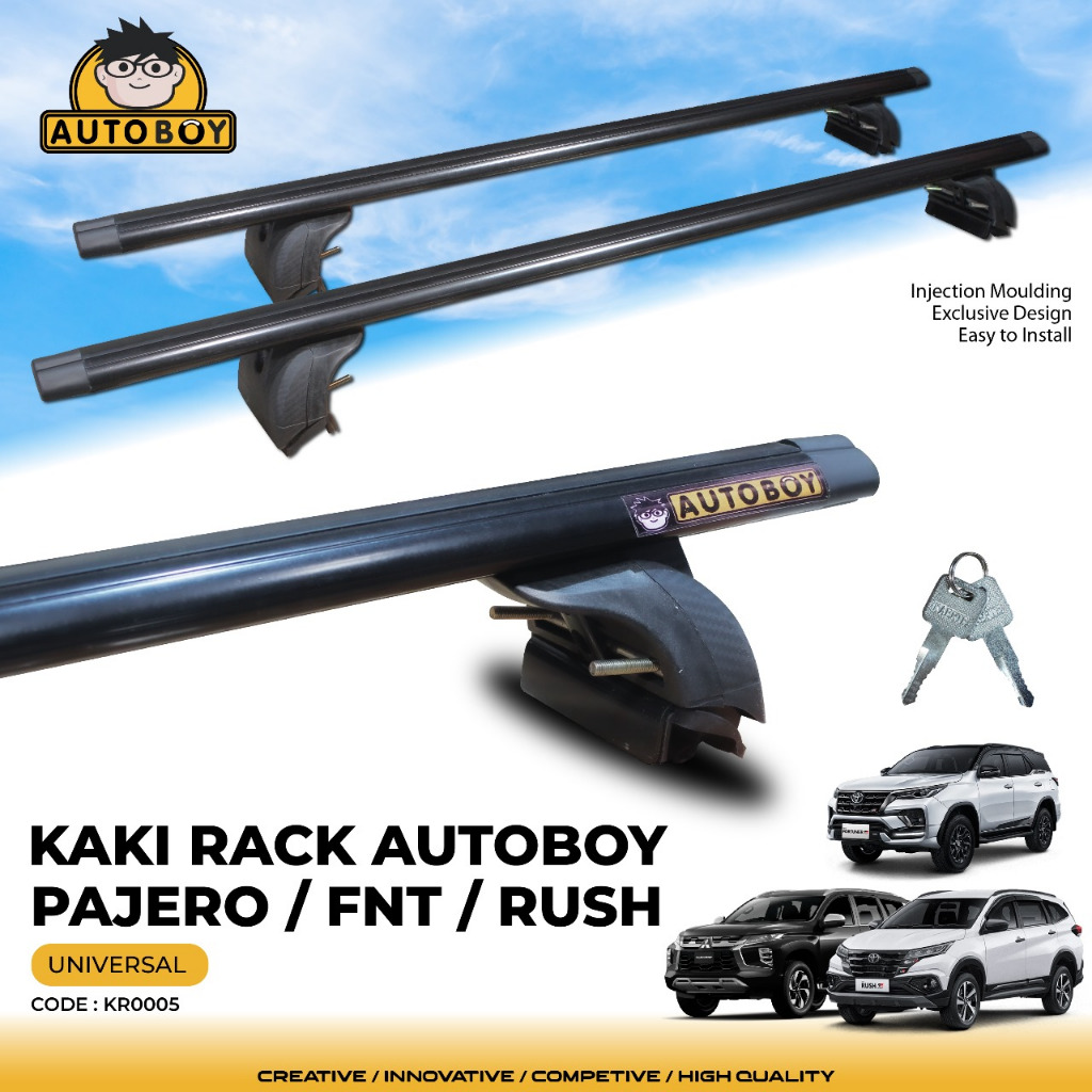 Kaki Rack Jepit Roof Rail Autoboy Pajero/Fortuner/Rush/Terios/Innova