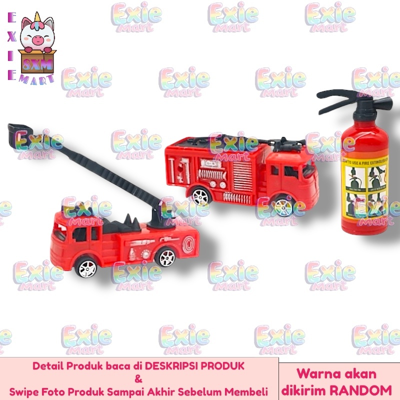 MAINAN ANAK MOBIL PEMADAM 2PCS + TABUNG APAR [OCT6143] - MAINAN ANAK LAKI-LAKI FIRE TRUCK URBAN FIRE