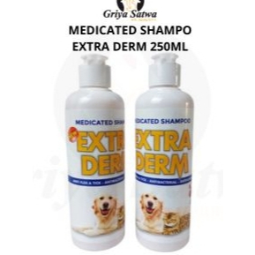 Medicated Shampo Extra Derm 250ml / Shampo Kucing Anjing Wangi Anti Kutu dan Jamur / Shampo Kucing A