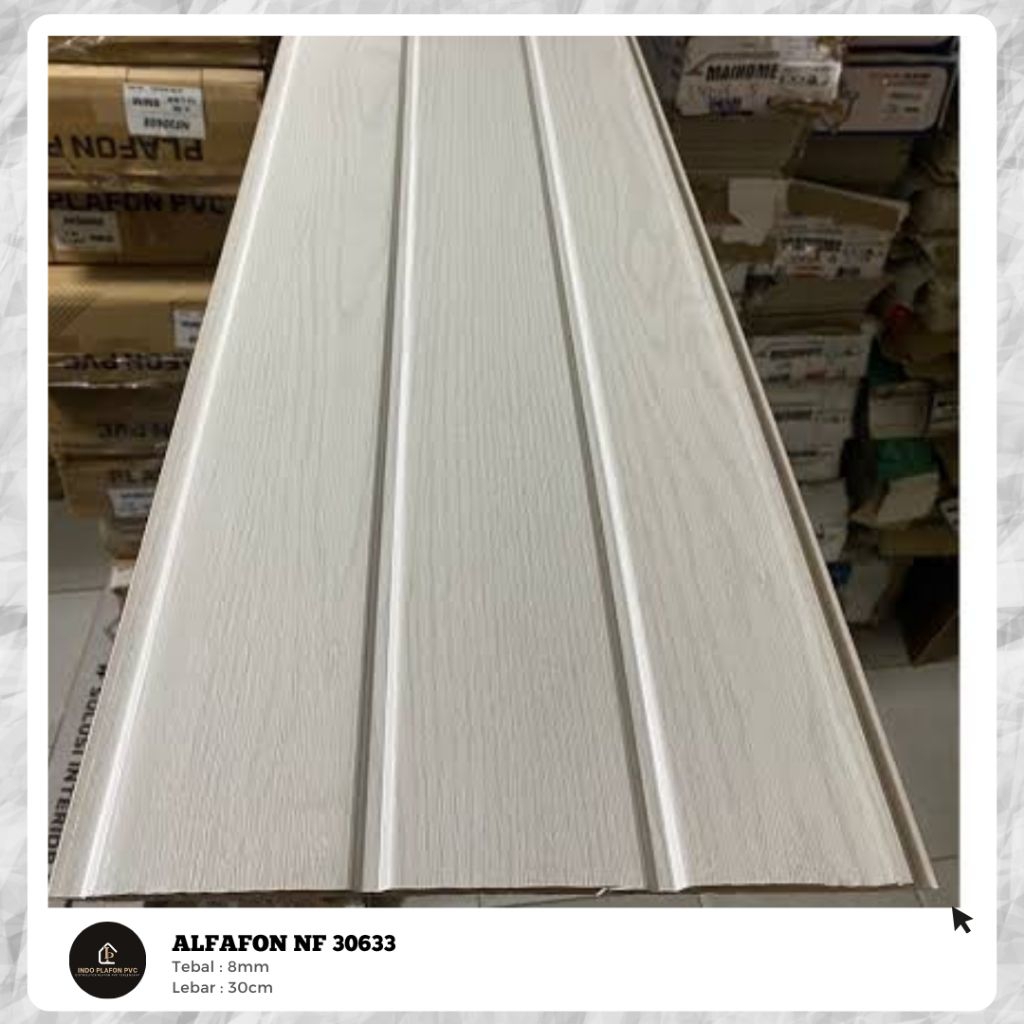 Plafon PVC Doff Putih doff ALFAFON NF30630 (Perlembar)