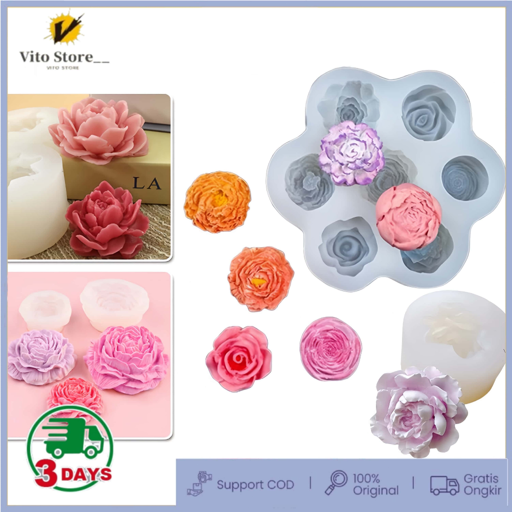 DIY Melati Cetakan Puding 3d Silikon Bunga Cetakan Penyebar Aroma Bunga Cetakan Jelly Cetakan Puding