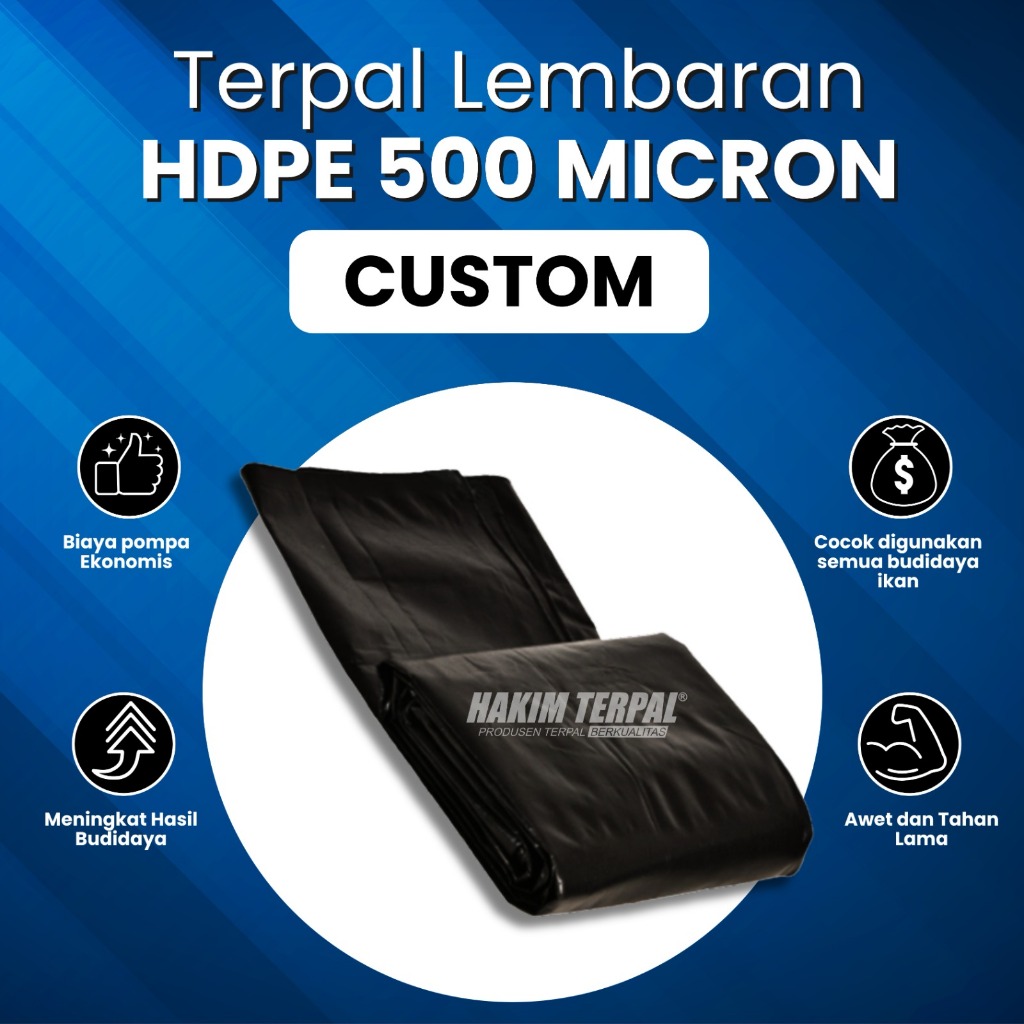 Terpal Lembaran HDPE GEOMEMBRAN 500 Mikron (Ukuran Custome)