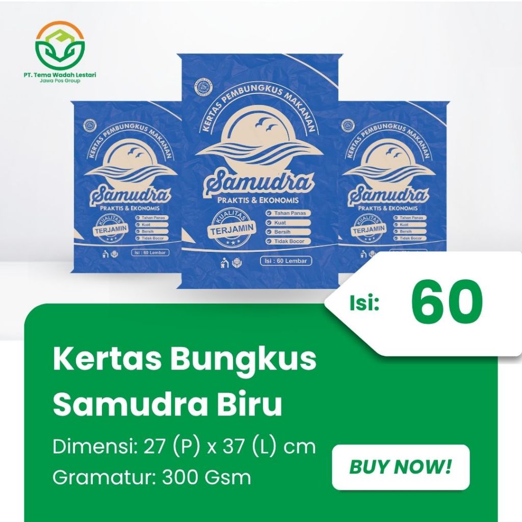 Kertas Nasi Coklat Dua Elang Biru isi 60 lembar
