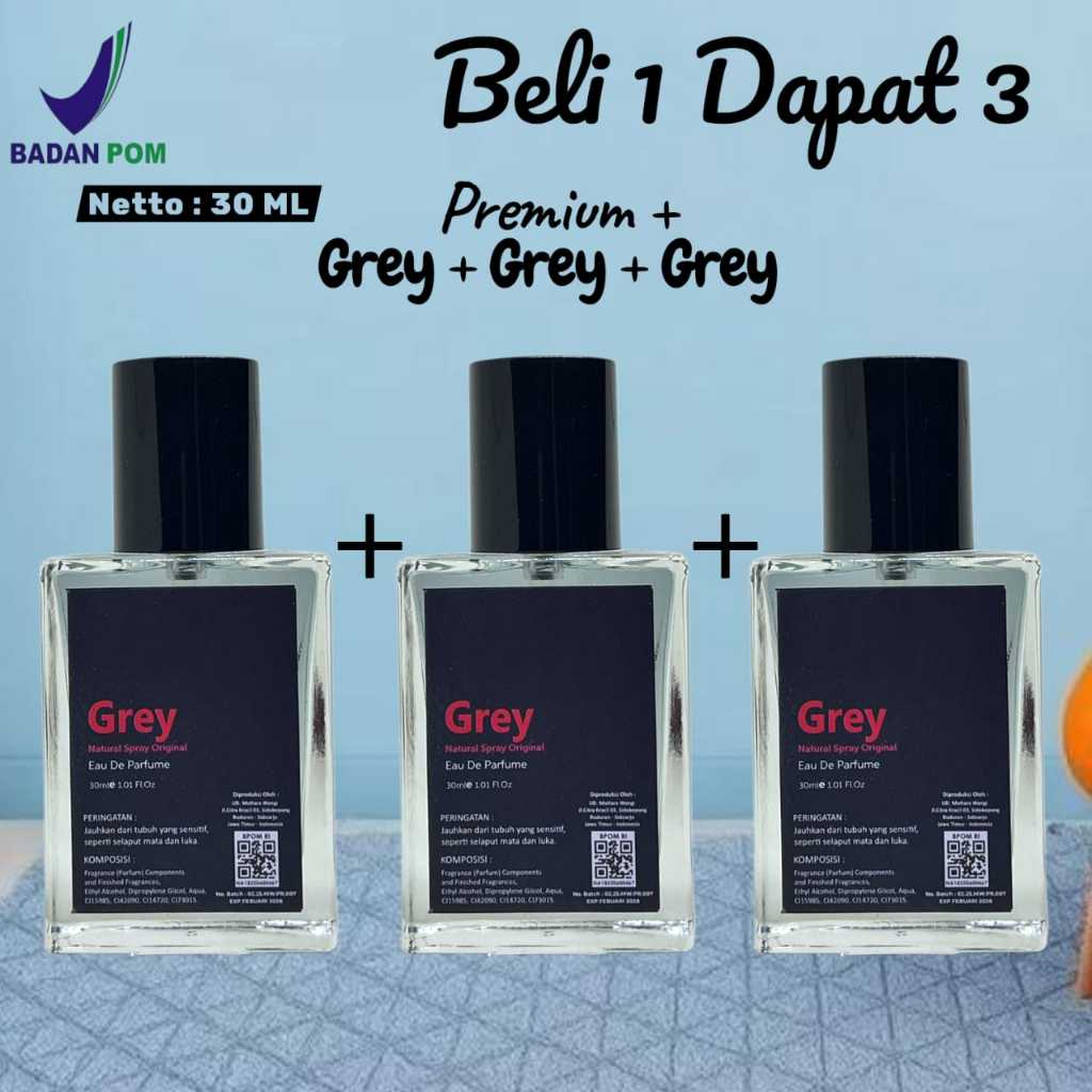 PROMO BELI 1 DAPAT 3 Parfum Jayrose Grey Wangi Tahan Lama Parfum Gray Jayrose Murah Parfum Pria Jeir