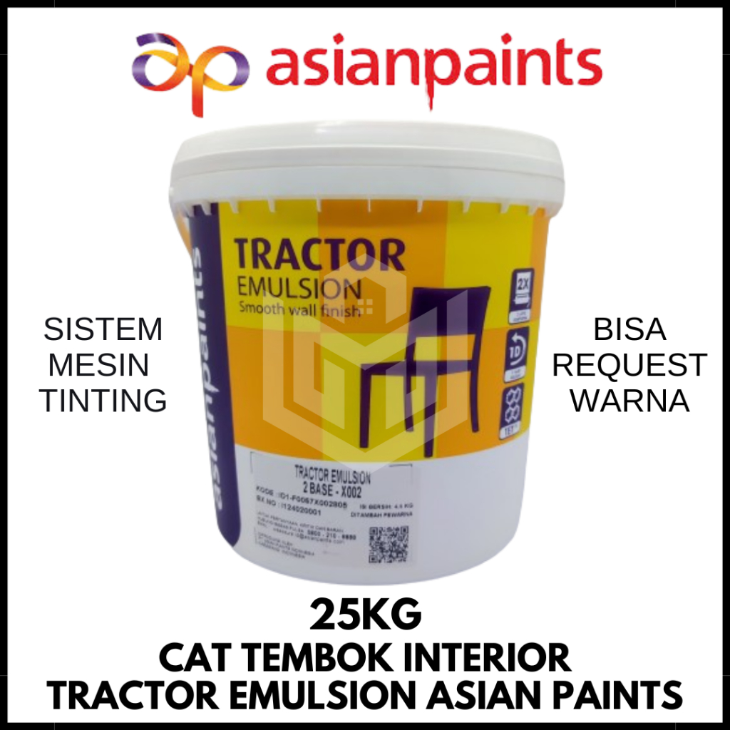 Cat Tembok Interior Tractor Emulsion Asian Paints 25Kg / Nature