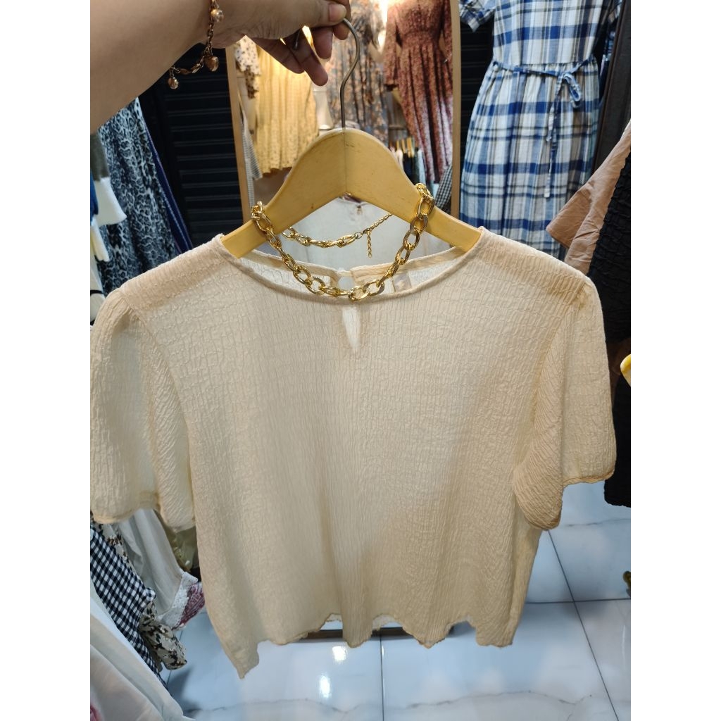 atasan blouse import lengan balon