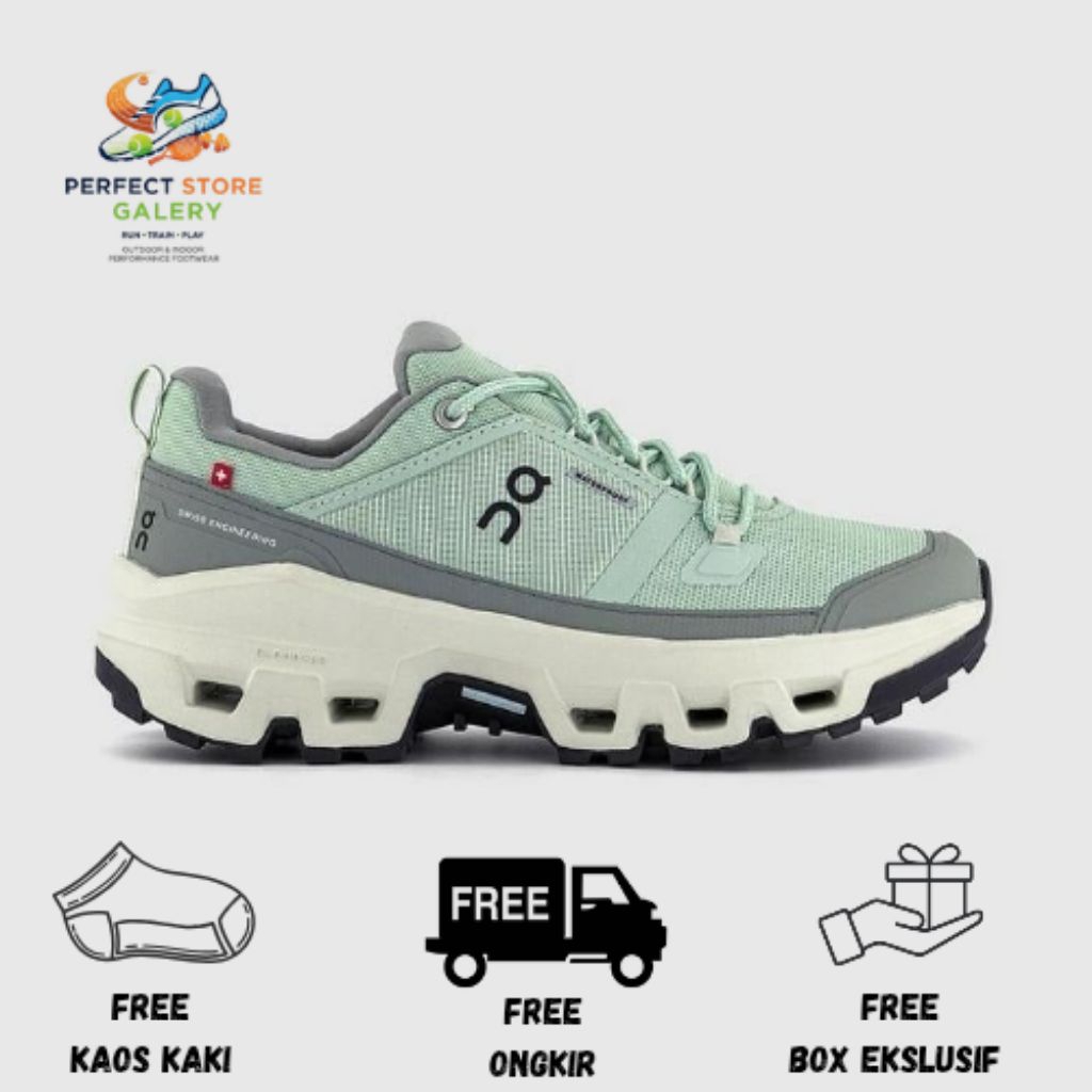 Hiking Shoes On Cloud Rock Low Waterproof Mineral Aloe Hiking Shoes