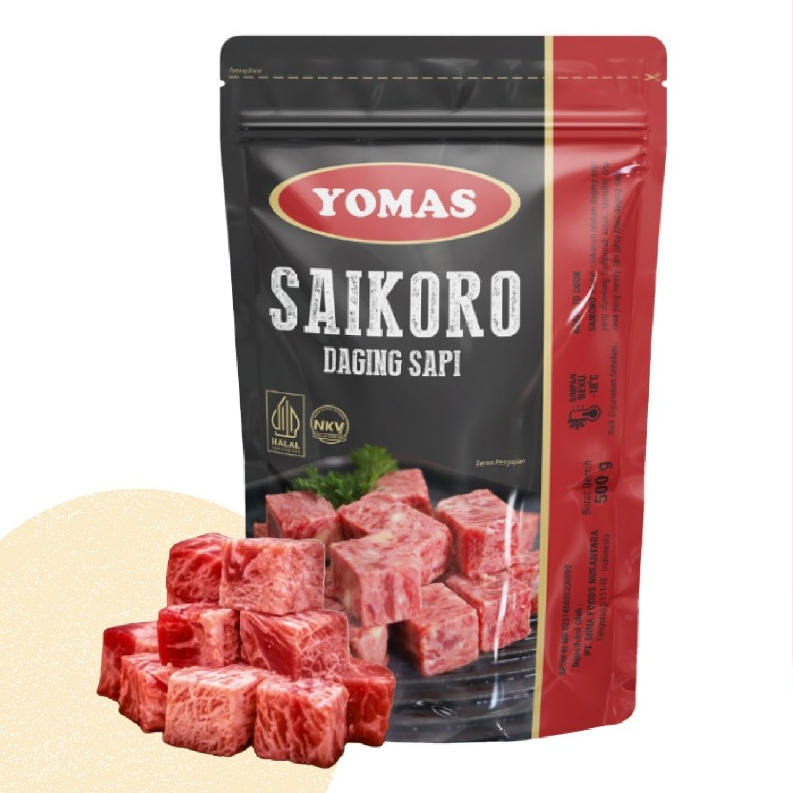 Yomas Beef Saikoro 500gr / Saikoro Sapi / Saikoro Cube Meltik / Saikoro Meltique