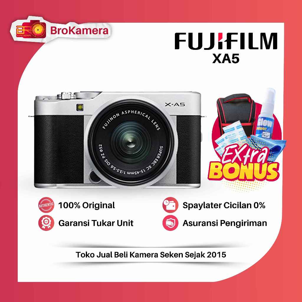 Fujifilm XA5 LIKE NEW Fullset - Camera Video Wifi - Bukan Kamera Mirrorless XA3 m3 M100