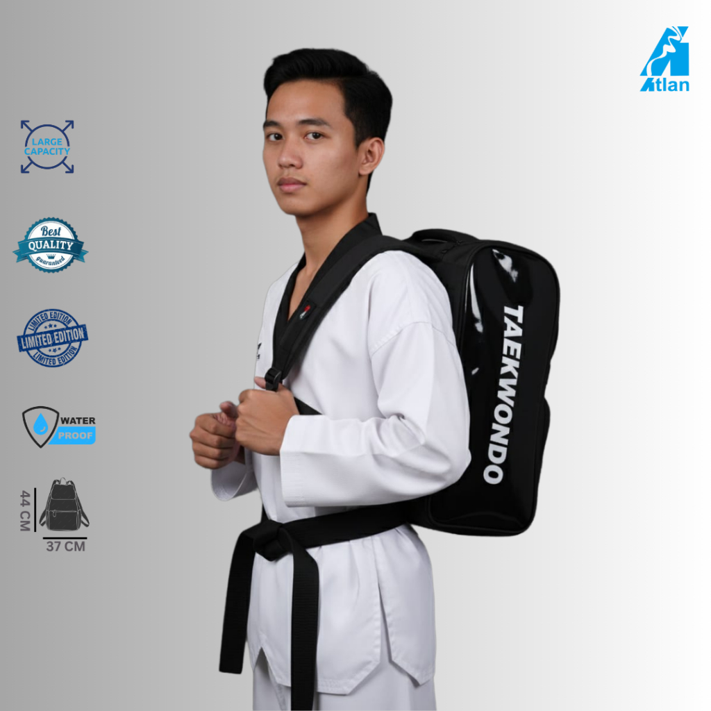 ATLAN Tas Sport Taekwondo Premium New Version Waterproof Hitam
