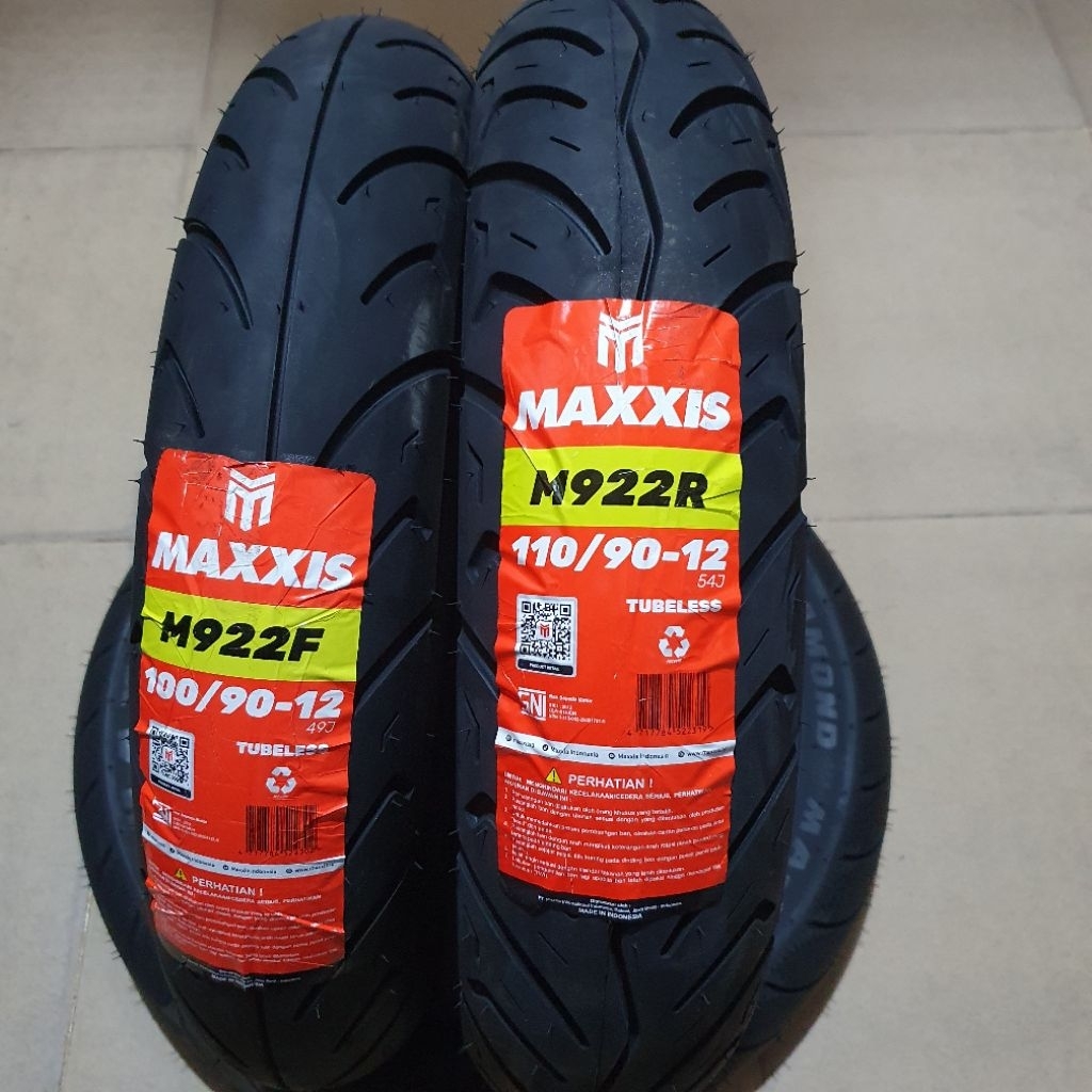 BAN MAXXIS M922 TUBELESS 100/90-12 110/90-12 SCOOPY NEW / FREEGO (RING 12)