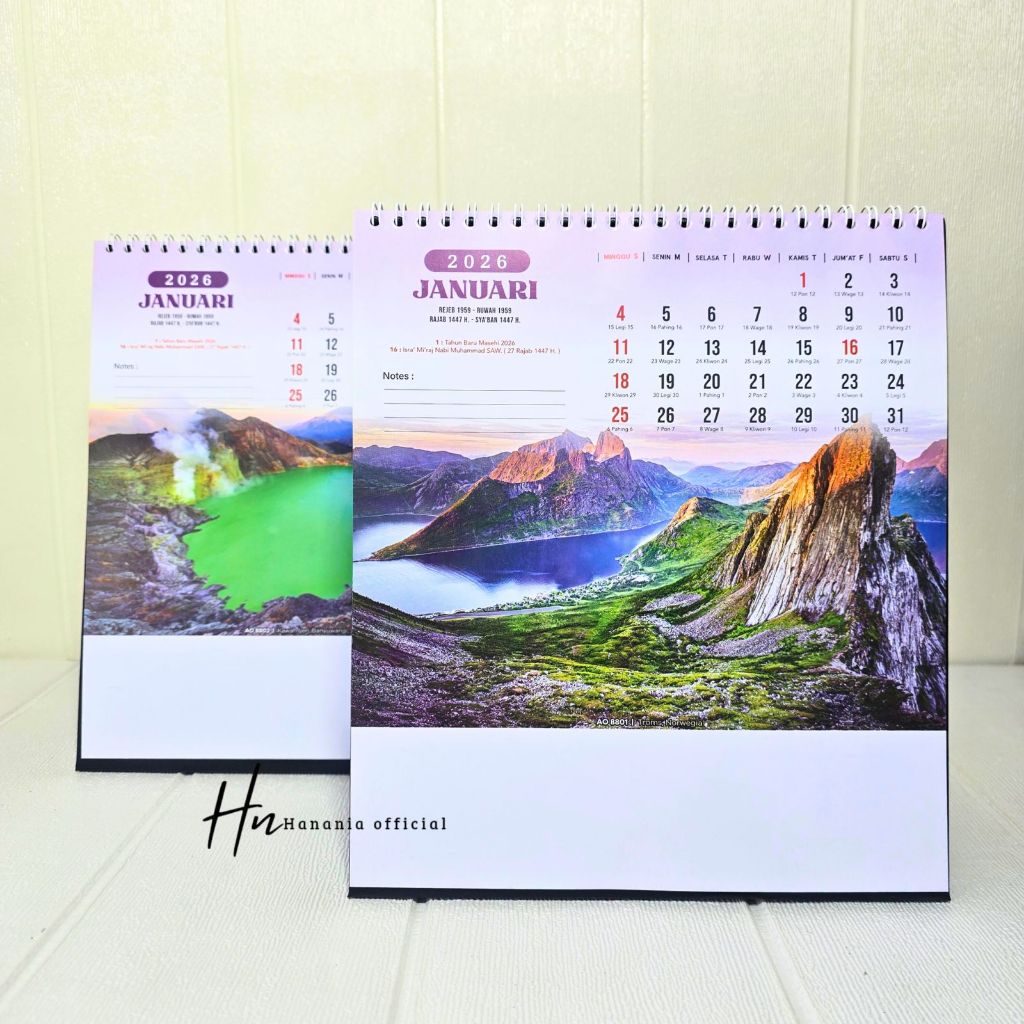 KALENDER MEJA JUMBO GAMBAR PEMANDANGAN DUNIA DAN PEMANDANGAN INDONESIA/ KALENDER MEJA TERBARU 2026