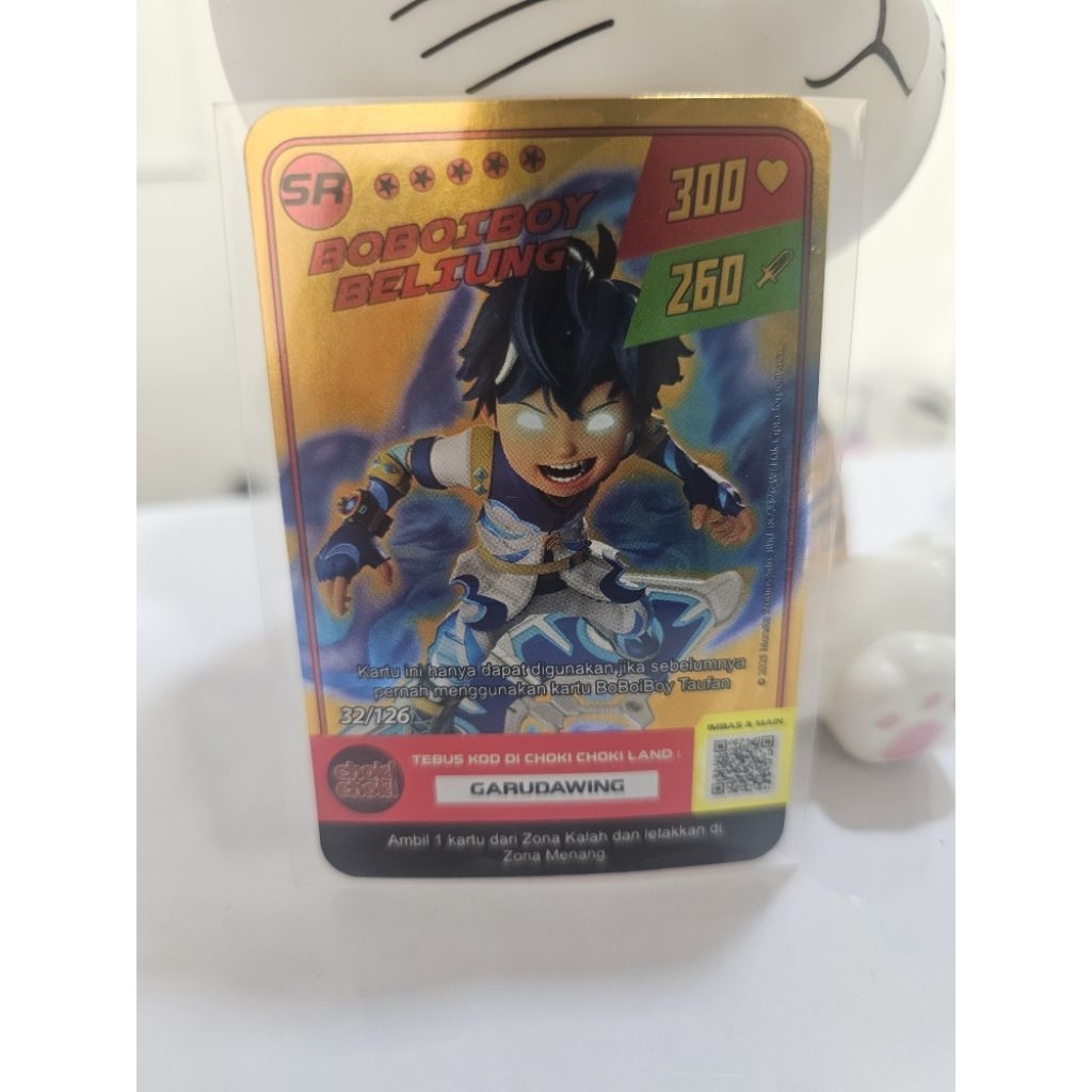 SR Boboiboy Beliung 32/126 Monsta Galaxy Card Choki Choki