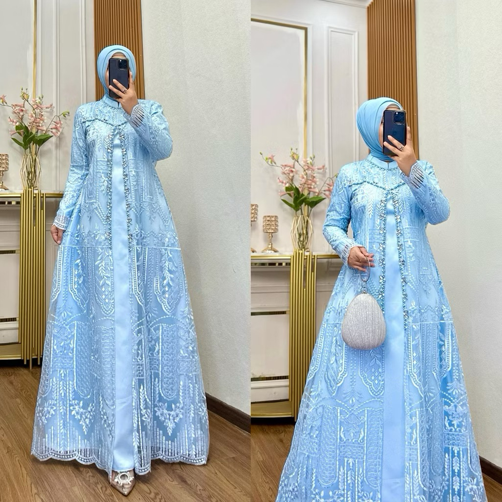 GAMIS MICHELIA -Gamis Auter Jumbo LD 96-130cm / GAMIS MODERN / GAMIS TILLE / GAMIS TERBARU / GAMIS L