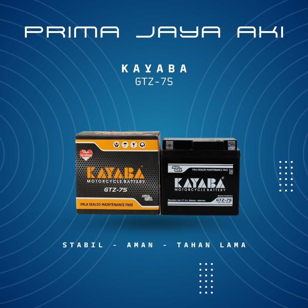 Aki Motor NMax PCX Vario 150/160 Aki Kering Bergaransi, Merk : KAYABA GTZ-7S MF