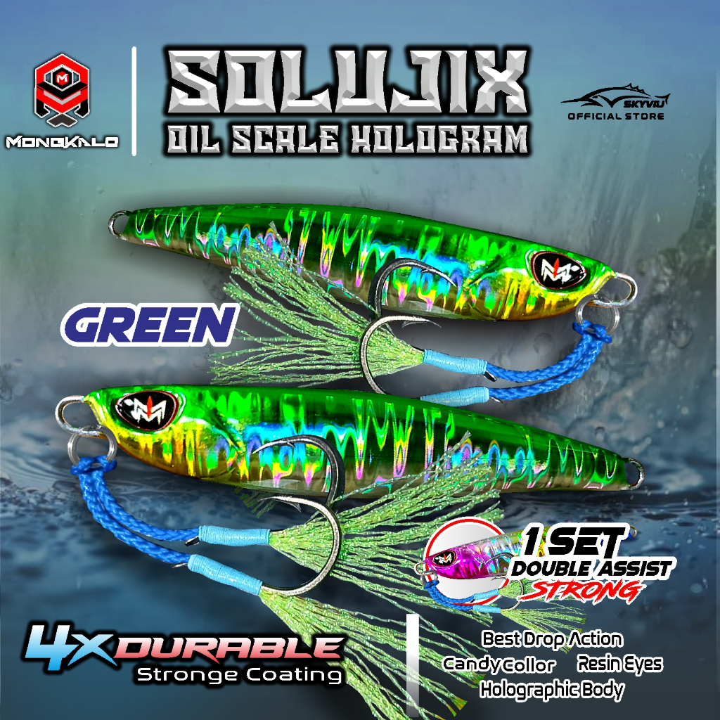 Mongkalo Solujix Minyak noGID noMotif Candy 7 Hijau