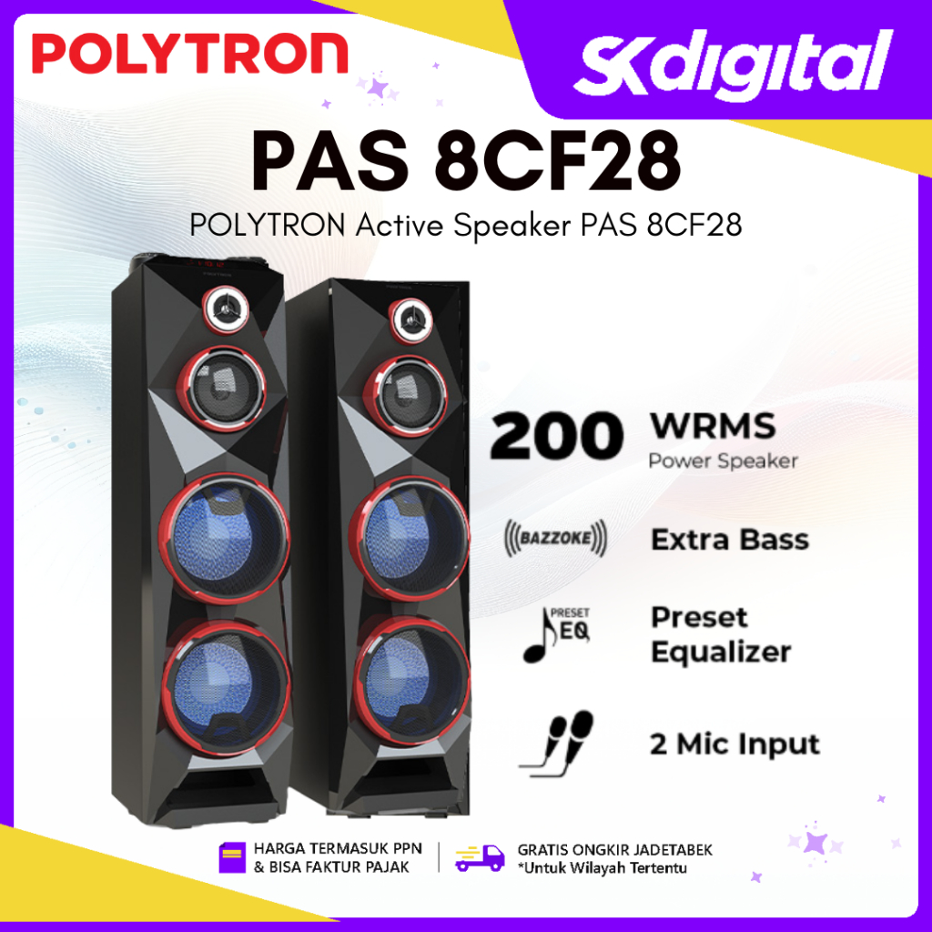Speaker Polytron PAS 8CF28 Active Speaker PAS 8CF28