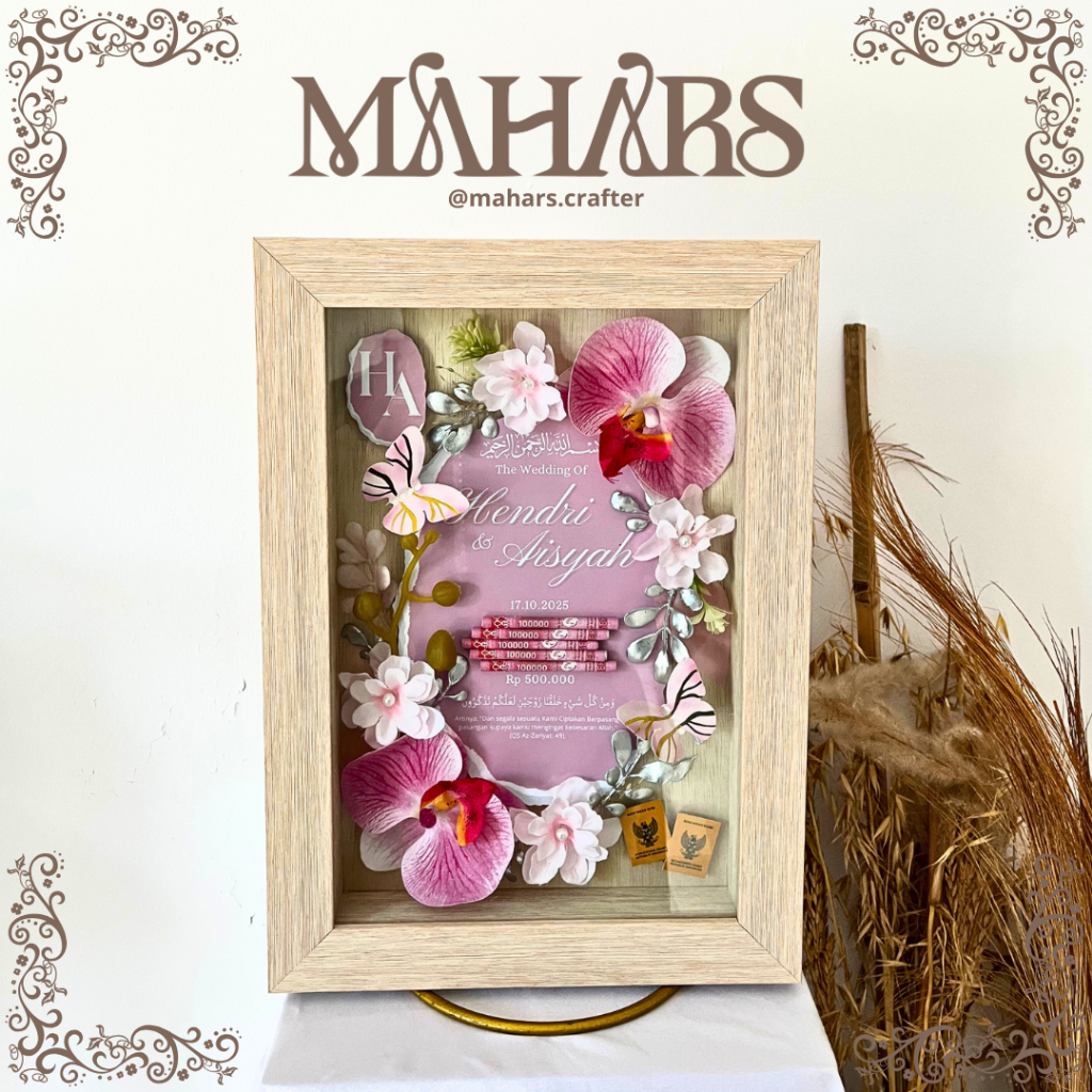 ALUNA Frame mahar POP UP/ Mahar elegan /  Mahar Murah / Custom Mahar