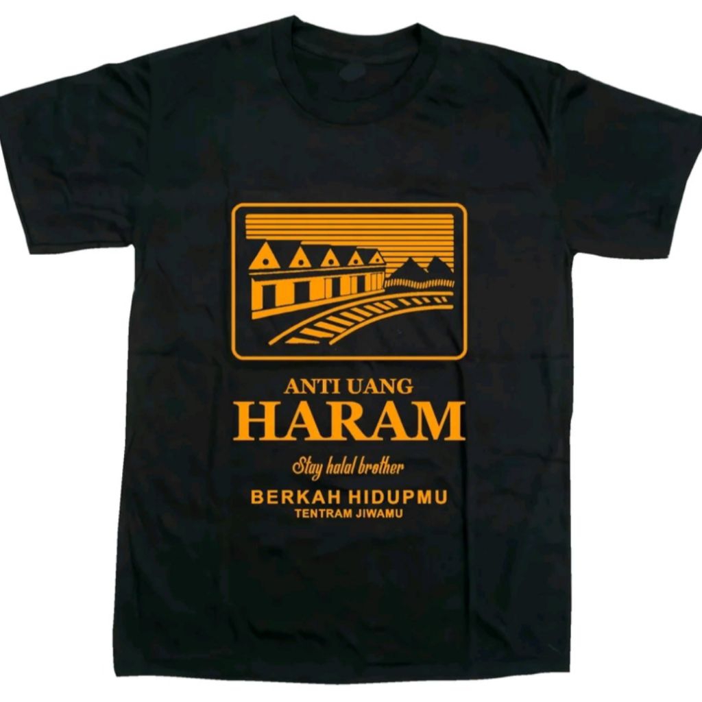 Kaos T-shirt - Anti Uang Haram - Kaos Distro unisex