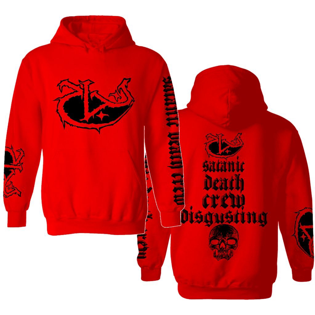 Sweater Hoodie Najah - Satanic merah