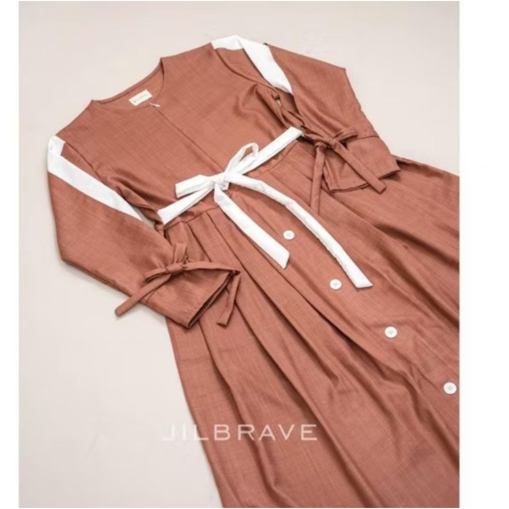 jilbrave naya dress warna coklat  preloved like new