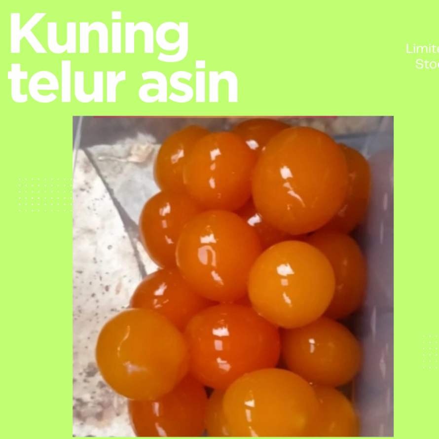 Khusus Gojek / Grab Kuning Telur Bebek Asin Frozen / Manik Telur Asin ( MENTAH )