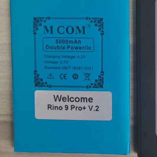 Battery Batere Batre Baterai modifikasi  cina rakitan Double Power Mcom Welcome Rino 9 Pro Plus vers