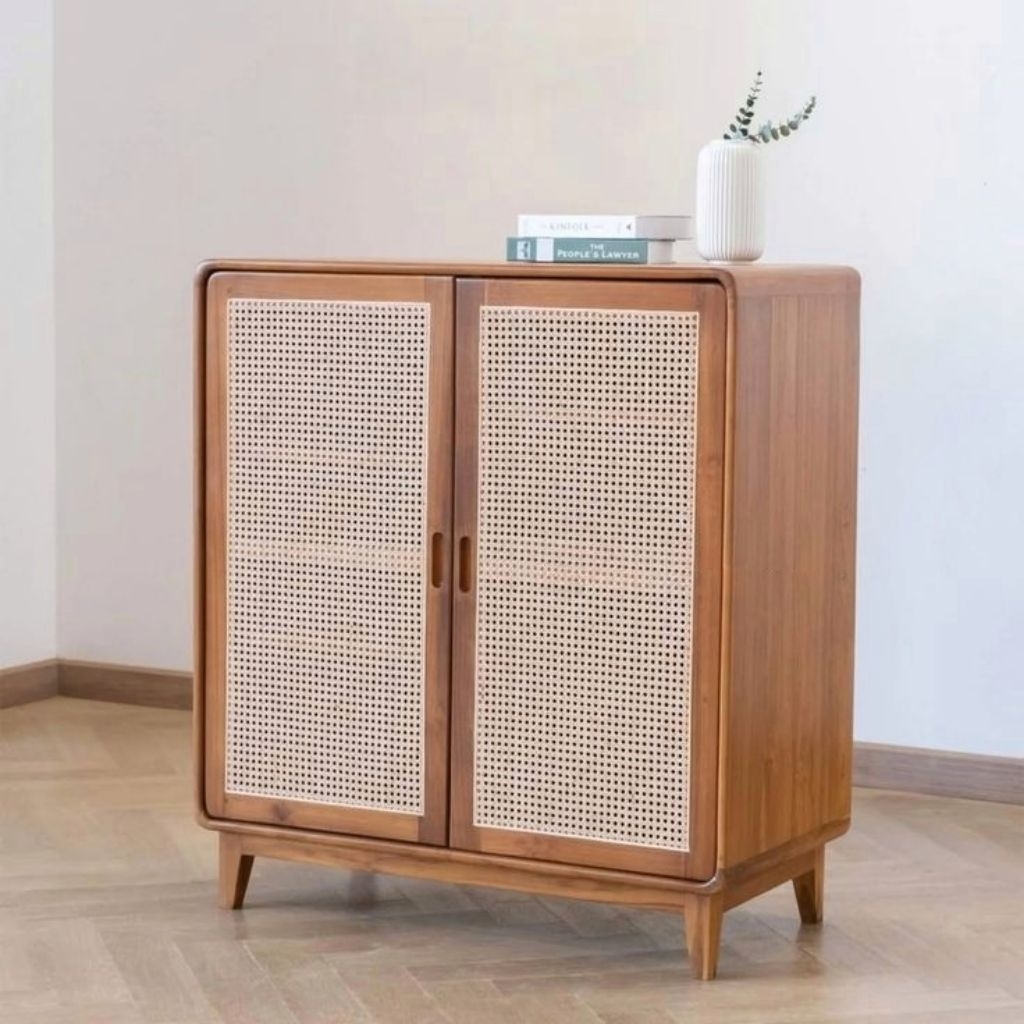 Lemari Sepatu Minimalis Modern Rak Sepatu Minimalis Jati