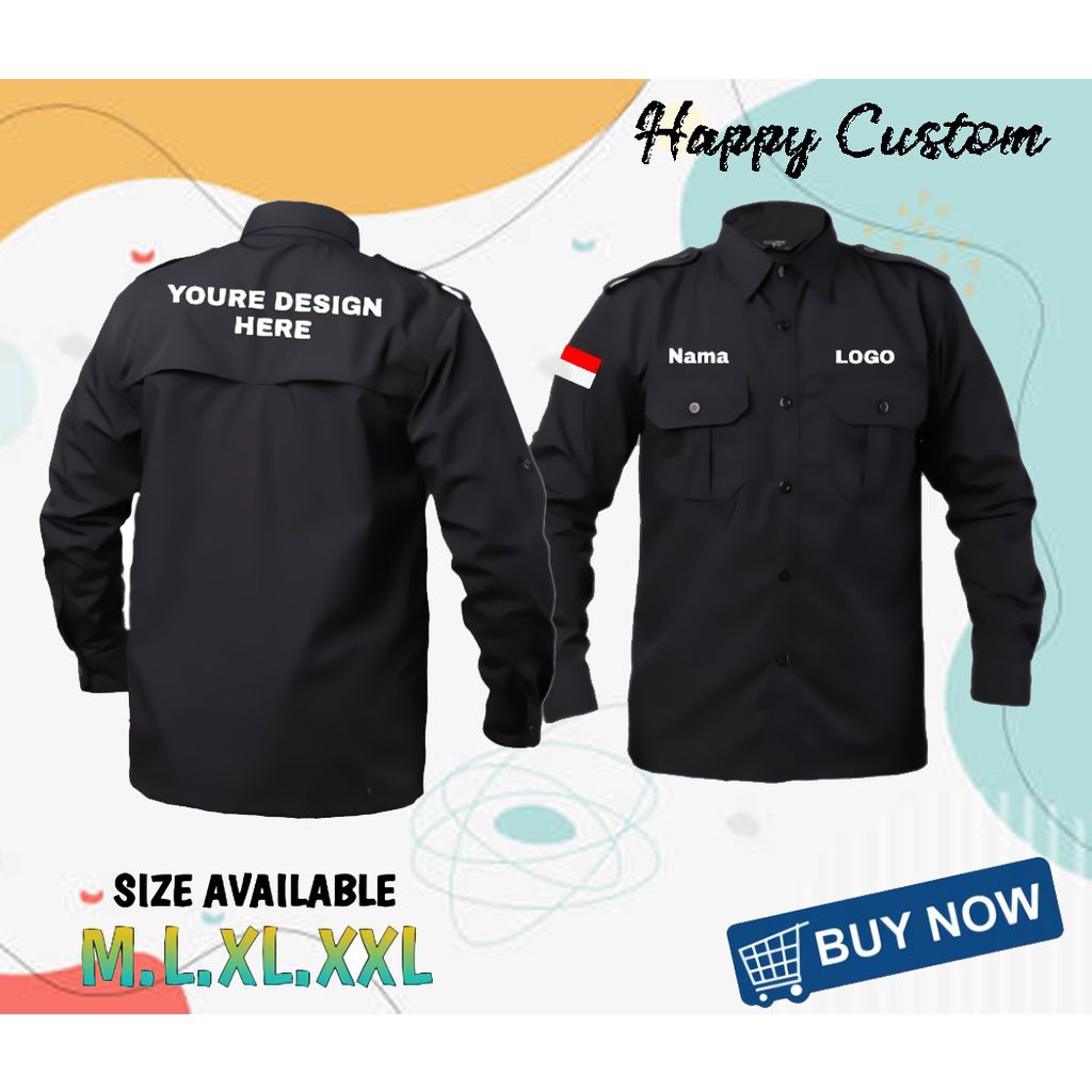 KEMEJA PDH PDL LENGAN PANJANG DESIGN SUKA SUKA