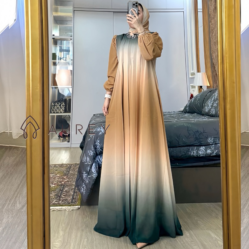 NEW AUREY - SET HIJAB GIVANI GAMIS WANITA DRESS MEWAH BUSUI FRIENDLY GAMIS CERUTI HYGET TERBARU