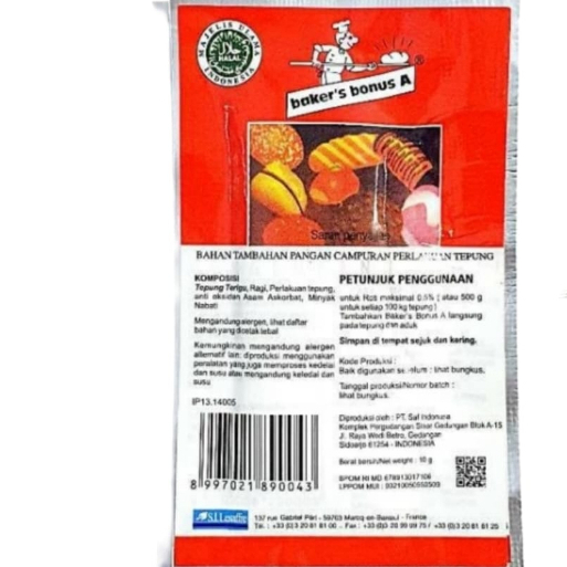 Grosir BAKER'S BONUS A Sachet 10gr - Bread Improver / Bread Improver