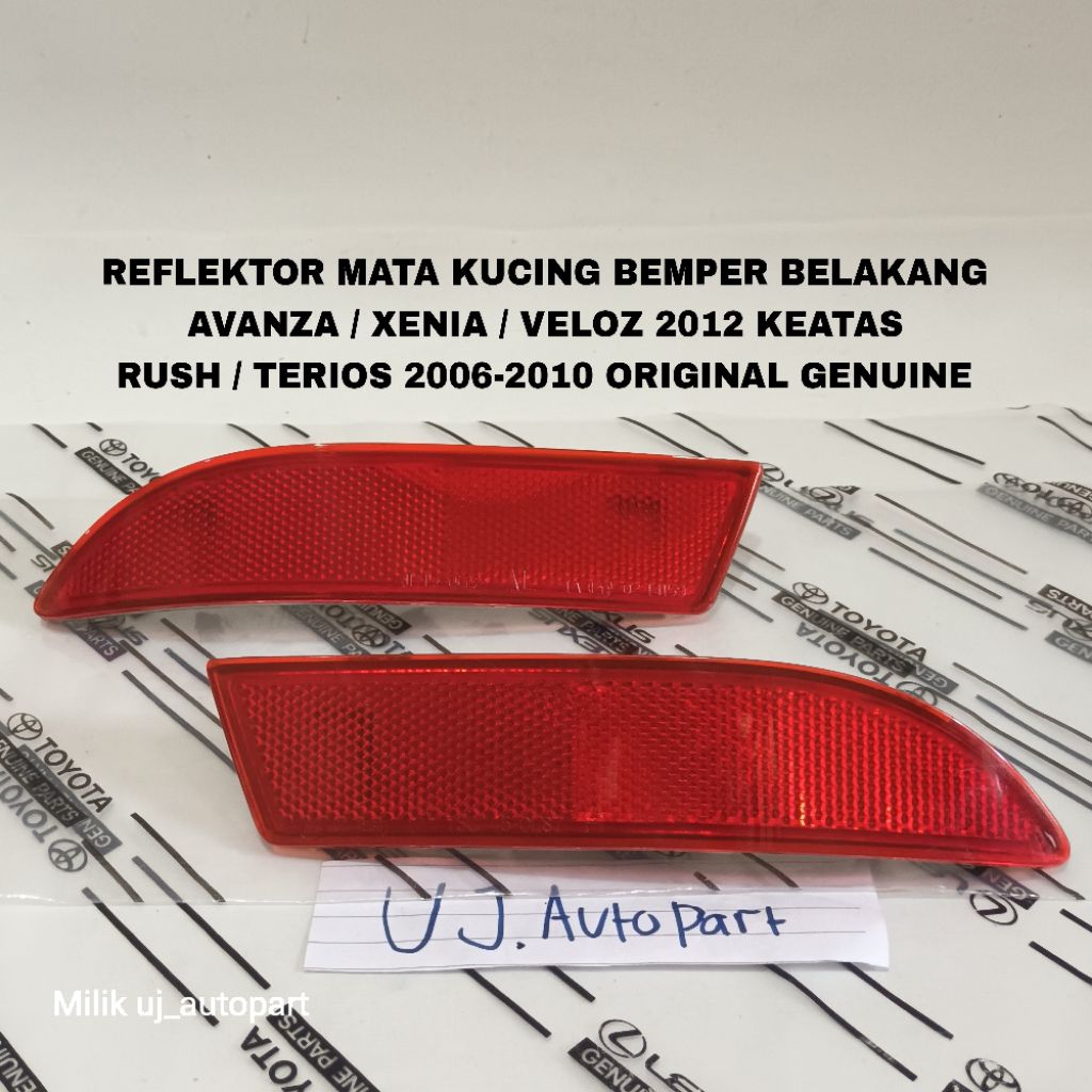 Reflektor mata kucing bemper bumper belakang allnew avanza xenia 2012-2025 rush terios 2006-2010 ori